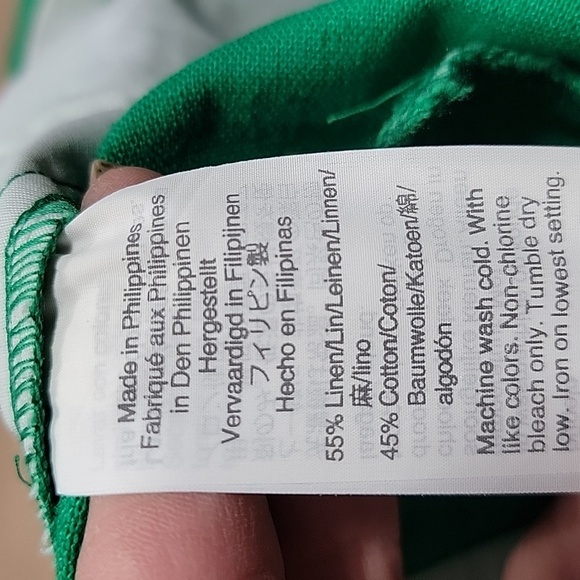 J. Crew Size 2 Shamrock Green Scalloped Trim Linen Blend Shorts, NEW with Tag - Picture 12 of 12